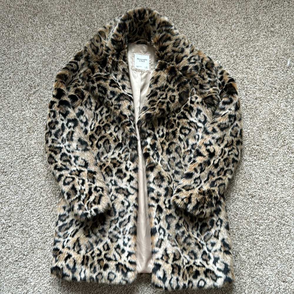 Abercrombie & Fitch Brown Teddy Jacket Plush Faux Fur